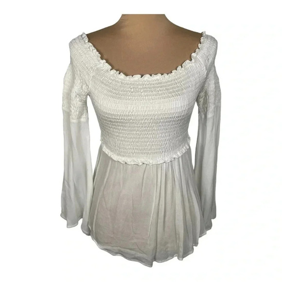 🤍 Altar’d State Babydoll Blouse Small - Picture 1 of 6